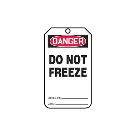 Accuform Danger, RP-Plastic, 3-1/4 in Width, 0.075 in Height, , 25 PK MDT198CTP